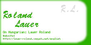 roland lauer business card